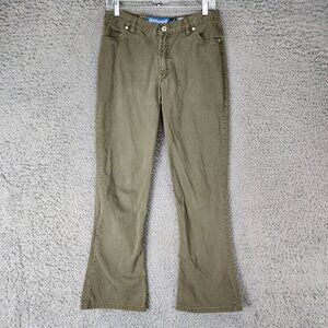 Levis Jeans Womens 10 Silver Tab Olive Green Mid Rise Shaping Relaxed